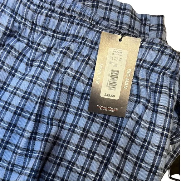 NWT $50 2XB Men’s Roundtree & York Pajama Pants - Picture 3 of 6
